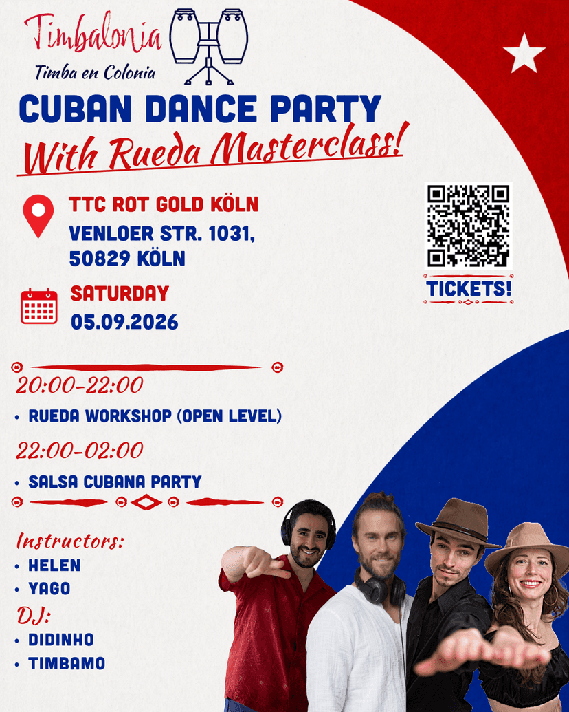 Timbalonia Rueda de Casino Masterclass and Party – 5 September 2026